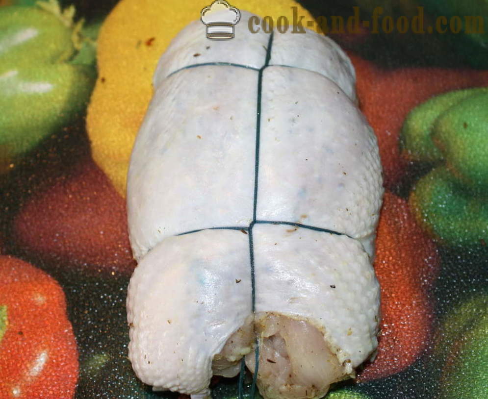 Κοτόπουλο ρολό γεμιστό με λαχανικά στο φούρνο - πώς να προετοιμάσετε ρολό φιλέτο κοτόπουλο, βήμα προς βήμα φωτογραφίες συνταγή
