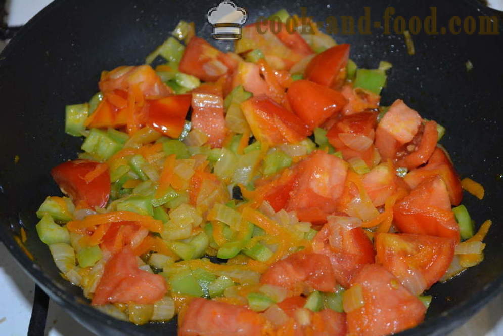 Νόστιμα εύθρυπτο φαγόπυρο με λαχανικά σε ένα ταψί - πώς να μαγειρεύουν το φαγόπυρο με λαχανικά, ένα βήμα προς βήμα φωτογραφίες συνταγή