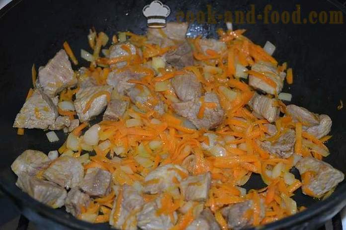 Νόστιμα φαγόπυρο με βάση το κρέας σε ένα τηγάνι - πώς να μαγειρεύουν το φαγόπυρο κουάκερ με βάση το κρέας, μια βήμα προς βήμα φωτογραφίες συνταγή
