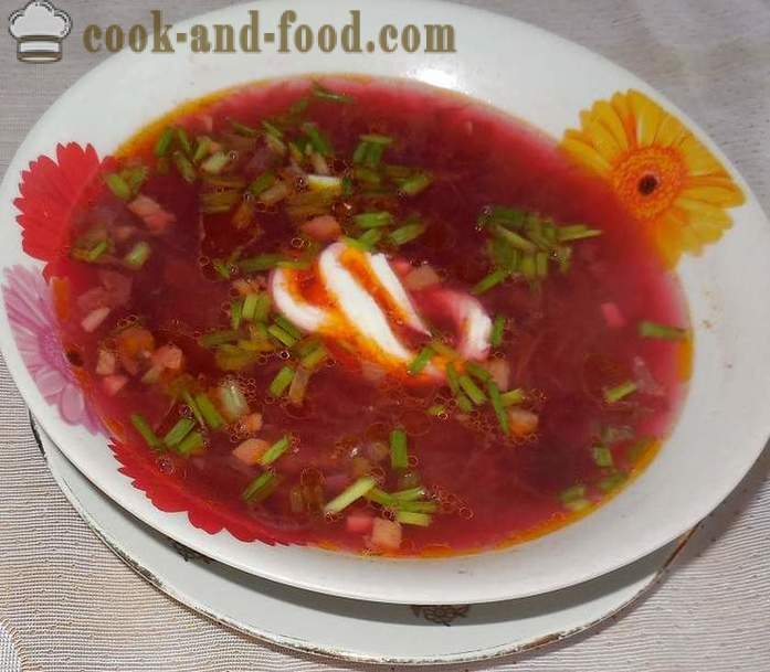 Κλασικό, ζεστή σούπα παντζάρι σούπα με κρέας - πώς να μαγειρεύουν σούπα παντζάρι, μια βήμα προς βήμα φωτογραφίες συνταγών
