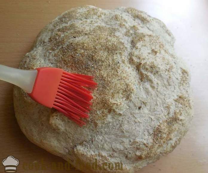 Νόστιμα και υγιεινά ολικής άλεσης δημητριακά πίτουρο σιταριού - πώς να κάνει σπιτικό ψωμί, μια απλή συνταγή και βήμα-βήμα φωτογραφία