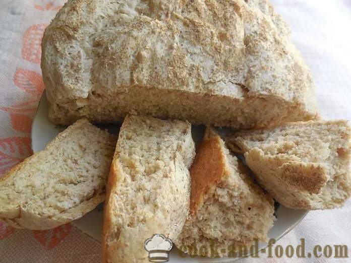 Νόστιμα και υγιεινά ολικής άλεσης δημητριακά πίτουρο σιταριού - πώς να κάνει σπιτικό ψωμί, μια απλή συνταγή και βήμα-βήμα φωτογραφία