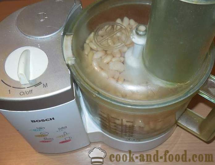 Delicious πάστα χωρίς κρέας από λευκά φασόλια - πώς να μαγειρεύουν φασόλια φουά συνταγή με μια φωτογραφία