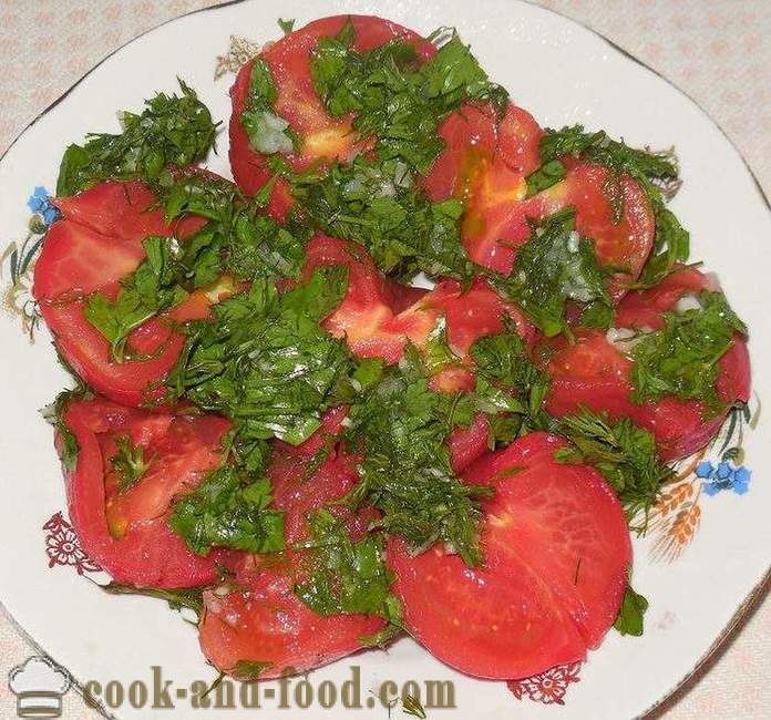 Γρήγορη παστά ντομάτες με σκόρδο και μυρωδικά σε μια κατσαρόλα - συνταγή για τουρσί ντομάτα, με φωτογραφίες