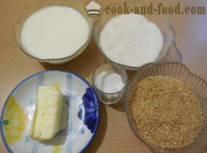 Πώς να μαγειρέψουν τα δημητριακά σιταριού με γάλα - βήμα προς βήμα φωτογραφίες συνταγή