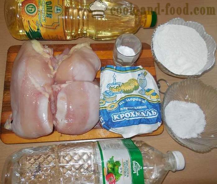Πώς να μαγειρέψουν το κοτόπουλο σε ένα τηγάνι με άμυλο - ζουμερό και νόστιμο - τη συνταγή με μια φωτογραφία