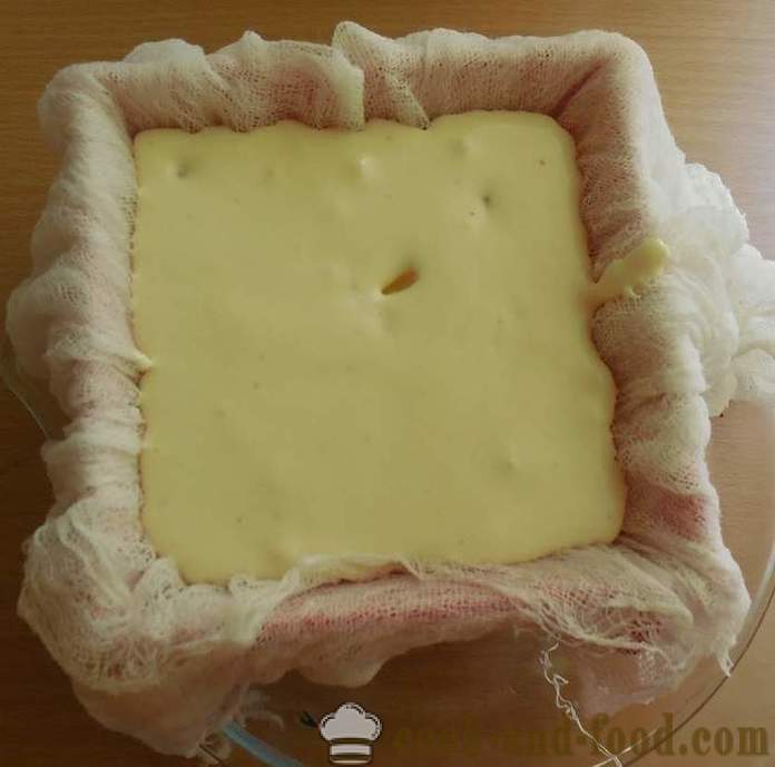 Νόστιμα σπιτικά πηγμένο γάλα για τυρί με ζαχαρωμένα ετοιμάζω το Πάσχα - ένα βήμα προς βήμα τη συνταγή με φωτογραφίες πώς να κάνει Πάσχα τυρί cottage στο σπίτι