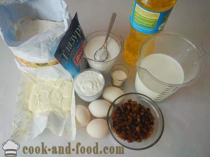 Απλό και νόστιμο Πάσχα με σταφίδες στο γάλα - μια βήμα προς βήμα τη συνταγή με φωτογραφίες πώς να ψήνουν το Πάσχα στο σπίτι