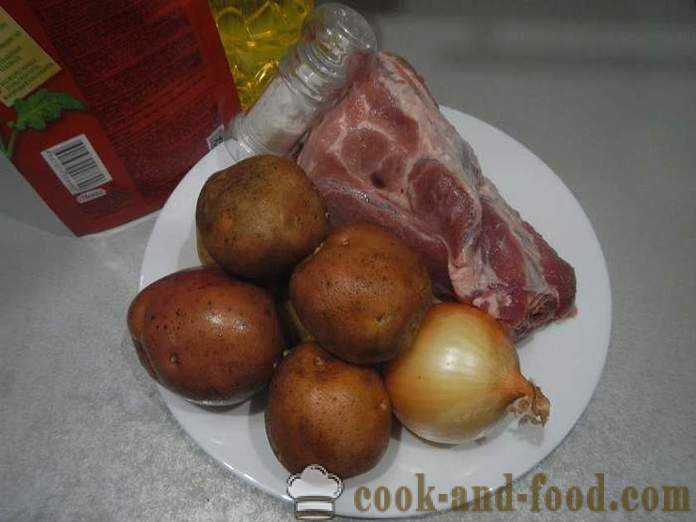 Βρασμένο πατάτες με κρέας στο multivarka, σε μια κατσαρόλα στη φωτιά - μια βήμα προς βήμα η συνταγή για το πώς να μαγειρεύουν στιφάδο πατάτα με multivarka κρέας - με φωτογραφίες
