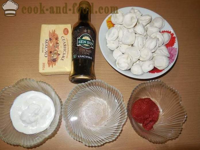 Ζυμαρικά σε multivarka βρασμένο σε σάλτσα από ξινή κρέμα και ντομάτα - πώς να μαγειρεύουν ζυμαρικά με multivarka - μια απλή συνταγή με μια φωτογραφία