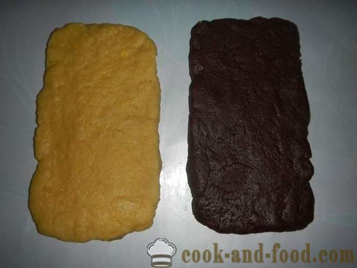 Γαλλική ζαχαροπλαστική Sable - πώς να μαγειρεύουν ένα νόστιμο δύο χρωμάτων κουλουράκι - συνταγή με φωτογραφίες, βήμα προς βήμα