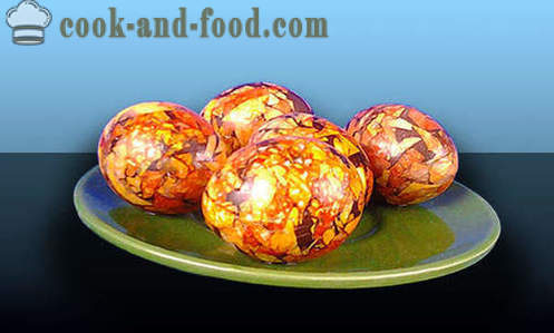 Πασχαλινά αυγά βαμμένα με φλούδες κρεμμυδιού - πώς να ζωγραφίσει τα αυγά με τη φλούδα κρεμμυδιού, απλοί τρόποι της ζωγραφικής του Πάσχα.