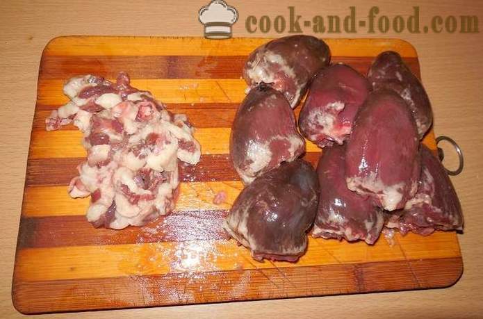 Παϊδάκια από την καρδιά σε ένα τηγάνι - πώς να μαγειρεύουν μια καρδιά γαλοπούλα μπριζόλες σε κουρκούτι, ένα βήμα προς βήμα συνταγή με φωτογραφίες.