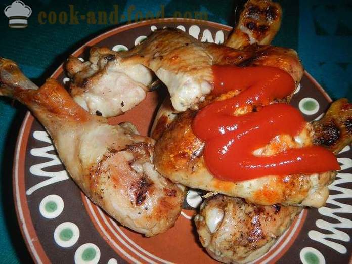 Ψητό κοτόπουλο στη σχάρα - πόσο νόστιμο ψητό κοτόπουλο στη σχάρα, η συνταγή με μια φωτογραφία.