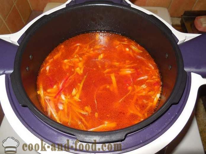 Κλασικό ουκρανική μπορς με παντζάρια, τα φασόλια και το κρέας - ένα βήμα προς βήμα τη συνταγή με φωτογραφίες πώς να μαγειρεύουν σούπα σε multivarka.