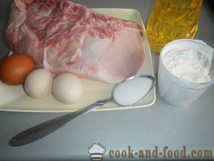 Juicy χοιρινή μπριζόλα με σάλτσα σκόρδου - πώς να μαγειρεύουν ένα ζουμερό χοιρινές μπριζόλες, μια βήμα προς βήμα συνταγή με φωτογραφίες.