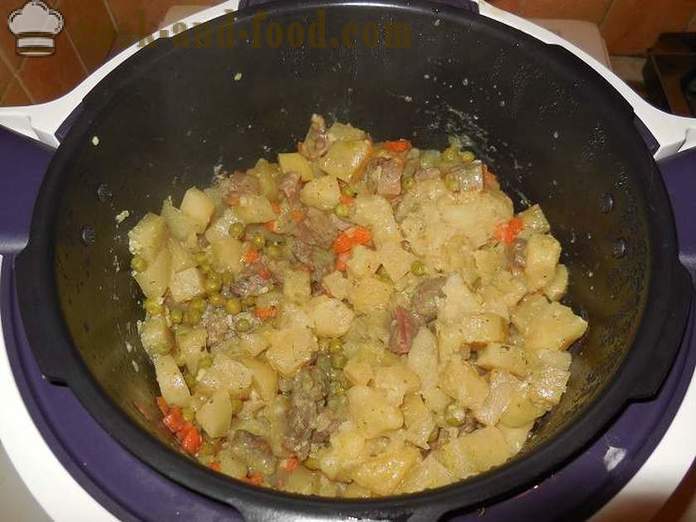 Στιφάδο λαχανικών σε multivarka, με βάση το κρέας και πατάτες - πώς να μαγειρεύουν stew βόειου κρέατος στην multivarka, βήμα προς βήμα συνταγή με φωτογραφίες.