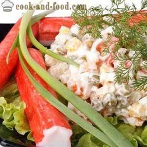 Σαλάτα Καβούρι - συνταγή για ένα κλασικό και απλό, με φωτογραφίες. Πώς να μαγειρέψουν μια νόστιμη σαλάτα καβούρι με καλαμπόκι, ρύζι και αγγούρι