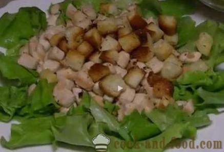 Σαλάτα του Καίσαρα με κρουτόν - μια κλασική συνταγή με φωτογραφίες και βίντεο. Πώς να προετοιμάσει Σαλάτα του Καίσαρα και σάλτσα σαλάτας