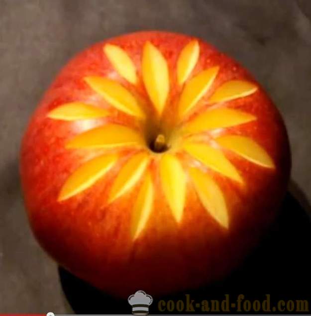 Διακοσμήσεις Φρούτα για τα πιάτα, κέικ, τραπέζι, ή να μοιράζουν έξω από ένα μήλο με μια φωτογραφία, το βίντεο