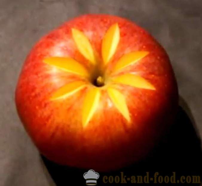 Διακοσμήσεις Φρούτα για τα πιάτα, κέικ, τραπέζι, ή να μοιράζουν έξω από ένα μήλο με μια φωτογραφία, το βίντεο