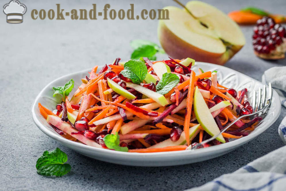 Η βιταμίνη πλούσια γεύματα: 5 σαλάτα συνταγές από τεύτλα και τα καρότα - συνταγές βίντεο στο σπίτι