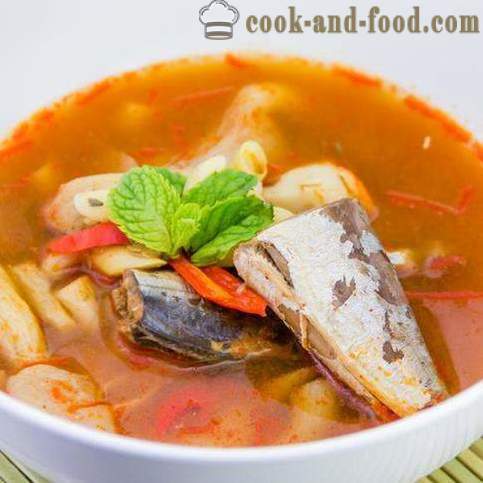 Σούπα κονσέρβες ψαριών: τρεις αρχική συνταγή
