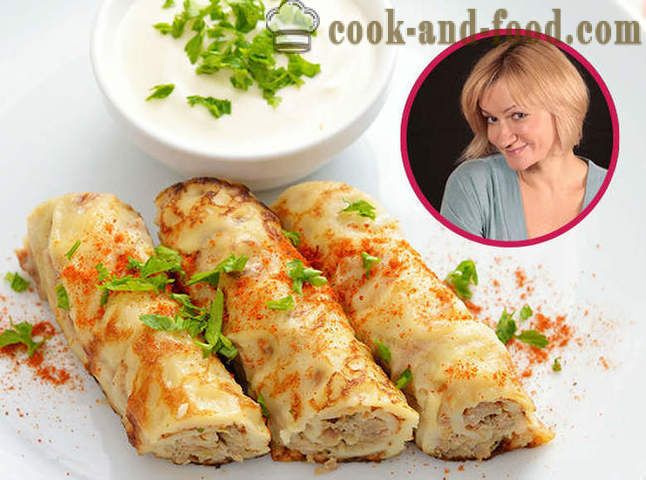 Άννα Yakunin «μαγείρεμα στο σπίτι»: τηγανίτες με βρασμένο κρέας - συνταγές βίντεο στο σπίτι